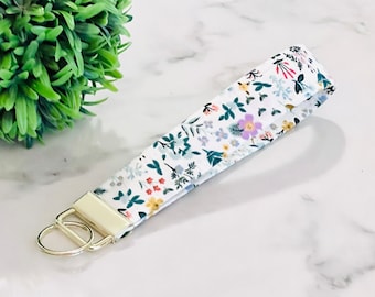 Keychain Wristlet, Key Fob, Rifle Paper Co Key Wristlet, Fabric Keychain, Floral Keychain, Wristlet Keychain, Mini Keychain - Bramble Field
