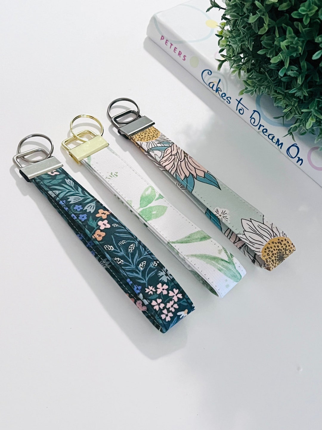 Key Fob Wristlet 1 Custom Keychains Key Fob Floral Key Fob Etsy Canada