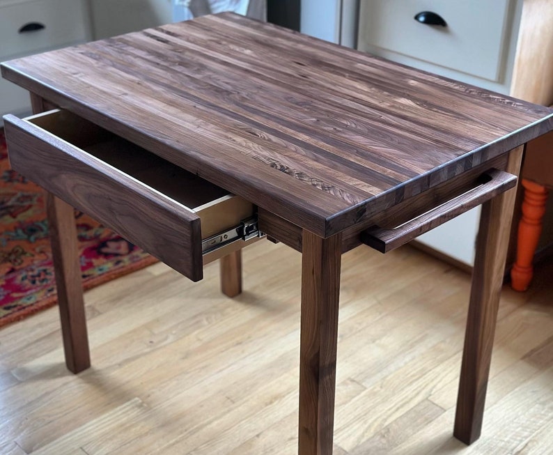 Black Walnut Butcher Block Table Kitchen Kitchen Island Etsy