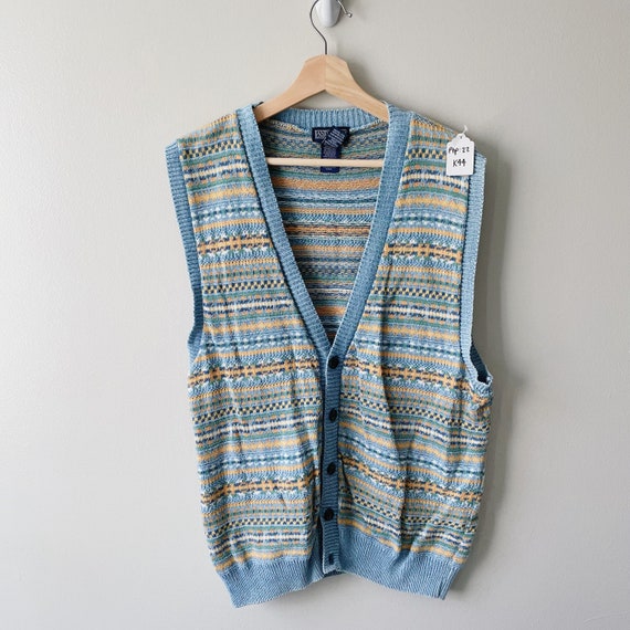 Medium Vintage 90s Mens Sweater Vest 