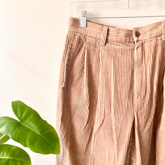 31” waist | vintage 90s women’s Corduroy pants pl… - image 2