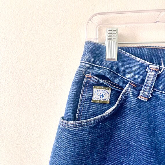 28” | vintage 90s womens mom jeans dark wash wran… - image 3