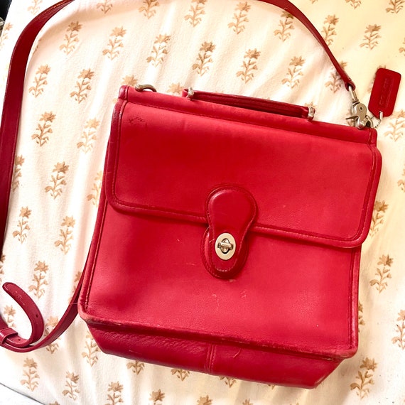 red coach Willis satchel womens purse bag 9927 gre