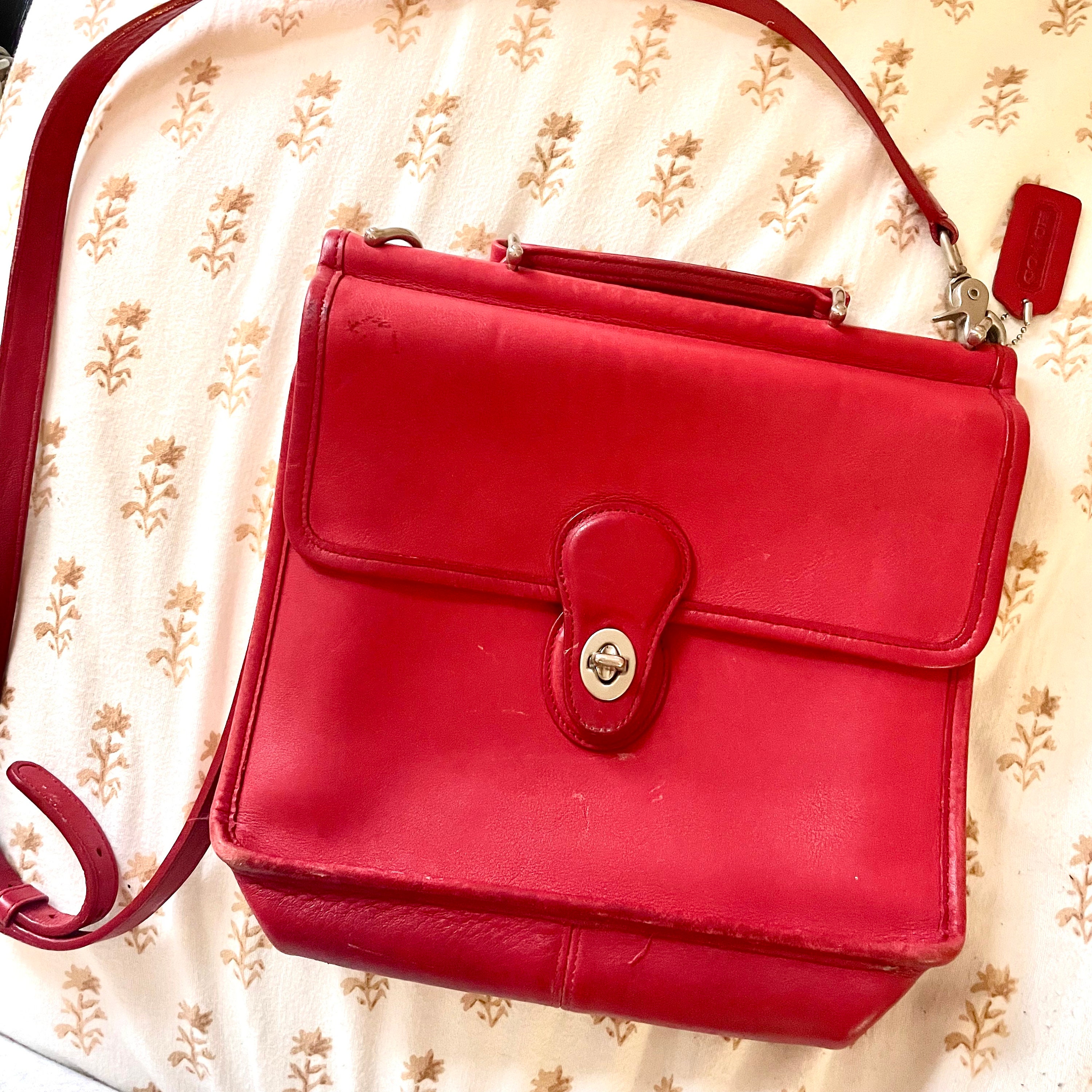Coach Red Leather Double Zip Camera Crossbody Bag Coach | TLC