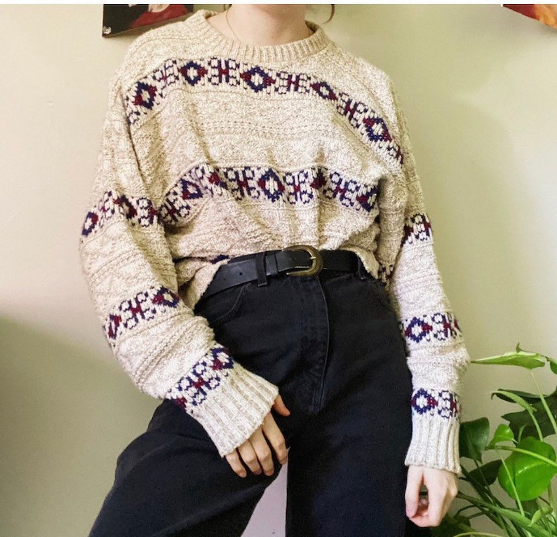 1 MYSTERY Vintage 90s Grandpa Sweater Grandma 80s 70s - Etsy