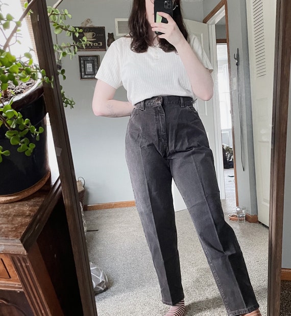 32/33 Vintage 90s Warm Black Brown Riders Mom Jeans | Etsy