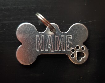 Custom Dog Tag with Pawprint