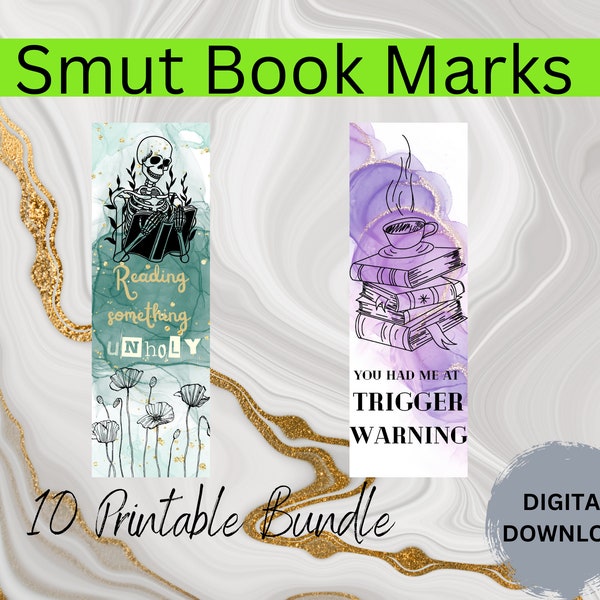 Smut Book Marks, Sublimation Book Mark Designs, Printable Book Mark Designs, Designs for the Spicy Reader