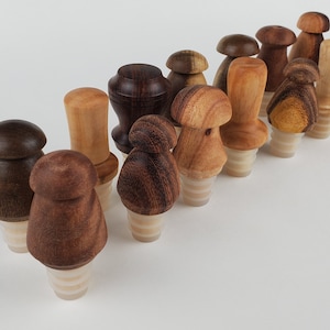 Handmade Turned Wood Bottle Stopper / Assorted