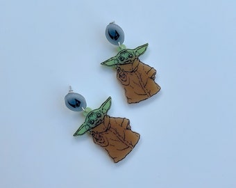 Din Grogu | Barnet | Mandalorian | Star Wars Örhängen