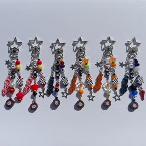 F1 Driver Keychain | Bag Charm | F1 Accessories | Beaded Dangle Keychain