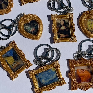 Famous Paintings Frame Art Keychains