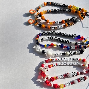 F1 Fahrer Perlen Handy Charm Strap: Formel 1 Schlüsselanhänger