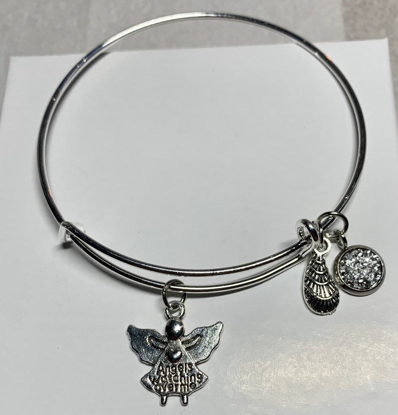 Bangle Bracelet Angel Memory Bangle Bracelet Angel Bracelet Memorial Bracelet