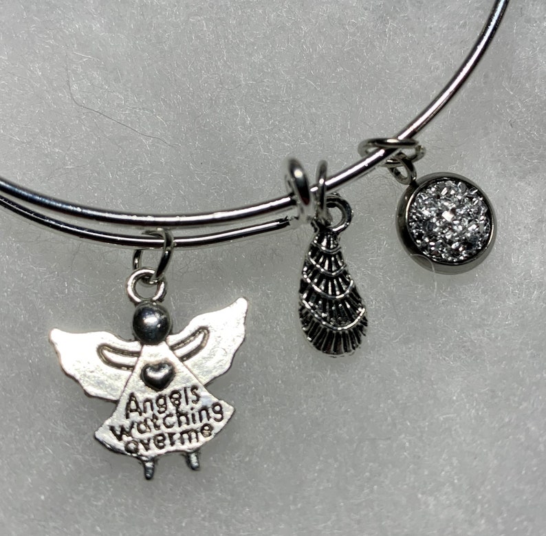 Bangle Bracelet Angel Memory Bangle Bracelet Angel Bracelet Memorial Bracelet