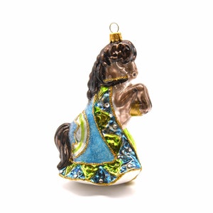 HORSE Glass Ornament, Horse Gift, Circus Horse Ornaments, Large Ornament, Hand Panted Horse