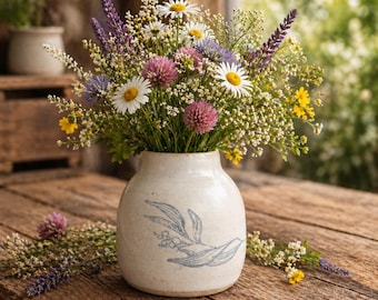 Small CERAMIC VASE, Wheel handmade pottery  – Rustic Minimalist Bud Vase