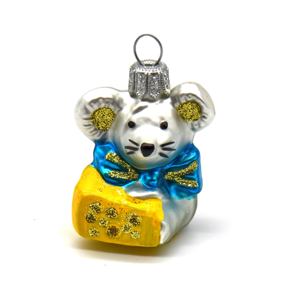 GLASS ORNAMENT MOUSE Small Gift Christmas Ornaments Handmade Etsy
