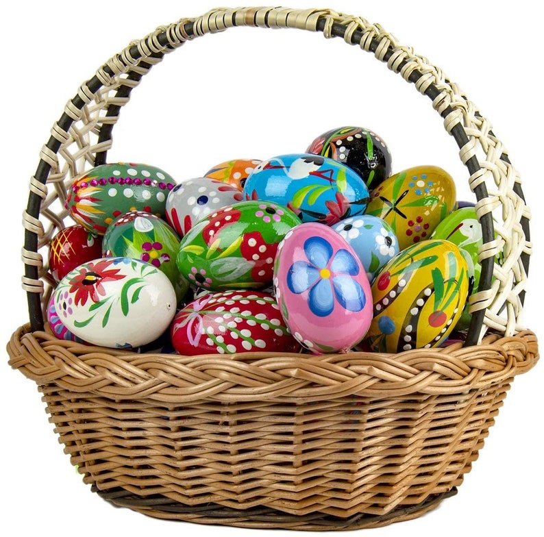 Hand Painted Easter Eggs PISANKI, Wooden Pysanky, Decorative Egg, EASTER GIFT image 3