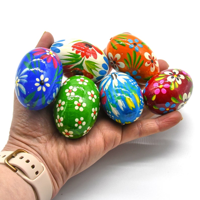 PISANKI Polish Easter Eggs Set Of 6 Wooden Painted Eggs Etsy Pisanki polish easter eggs set of 6 wooden painted eggs etsy