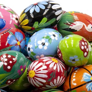 Hand Painted Easter Eggs PISANKI, Wooden Pysanky, Decorative Egg, EASTER GIFT image 5