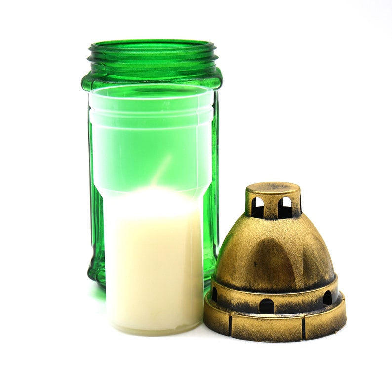 Polish ZNICZ CEMETERY Glass CANDLE Holder 8.25 Tall Etsy