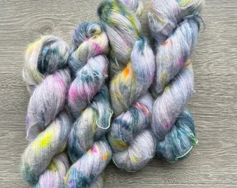 Mr. Percy Knits | Hand Dyed Yarn | Skyburst | Lace Weight Fluff | Baby Suri Alpaca/Silk | 328yds/50g