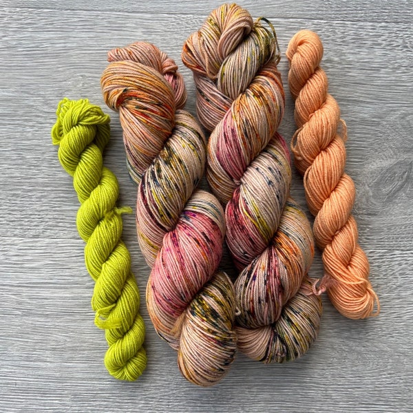 Hand Dyed Yarn | Sock Set | Mr. Percy Knits | Sandstorm | Fingering Sock Weight | Superwash Merino/Nylon | 100g + 20g mini