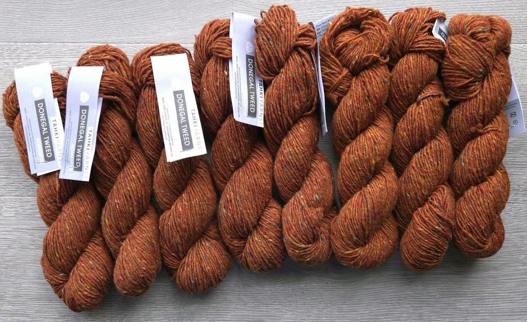 DESTASH | Tahki Yarns Donegal Tweed Homespun | 807 Redwood | Worsted ...