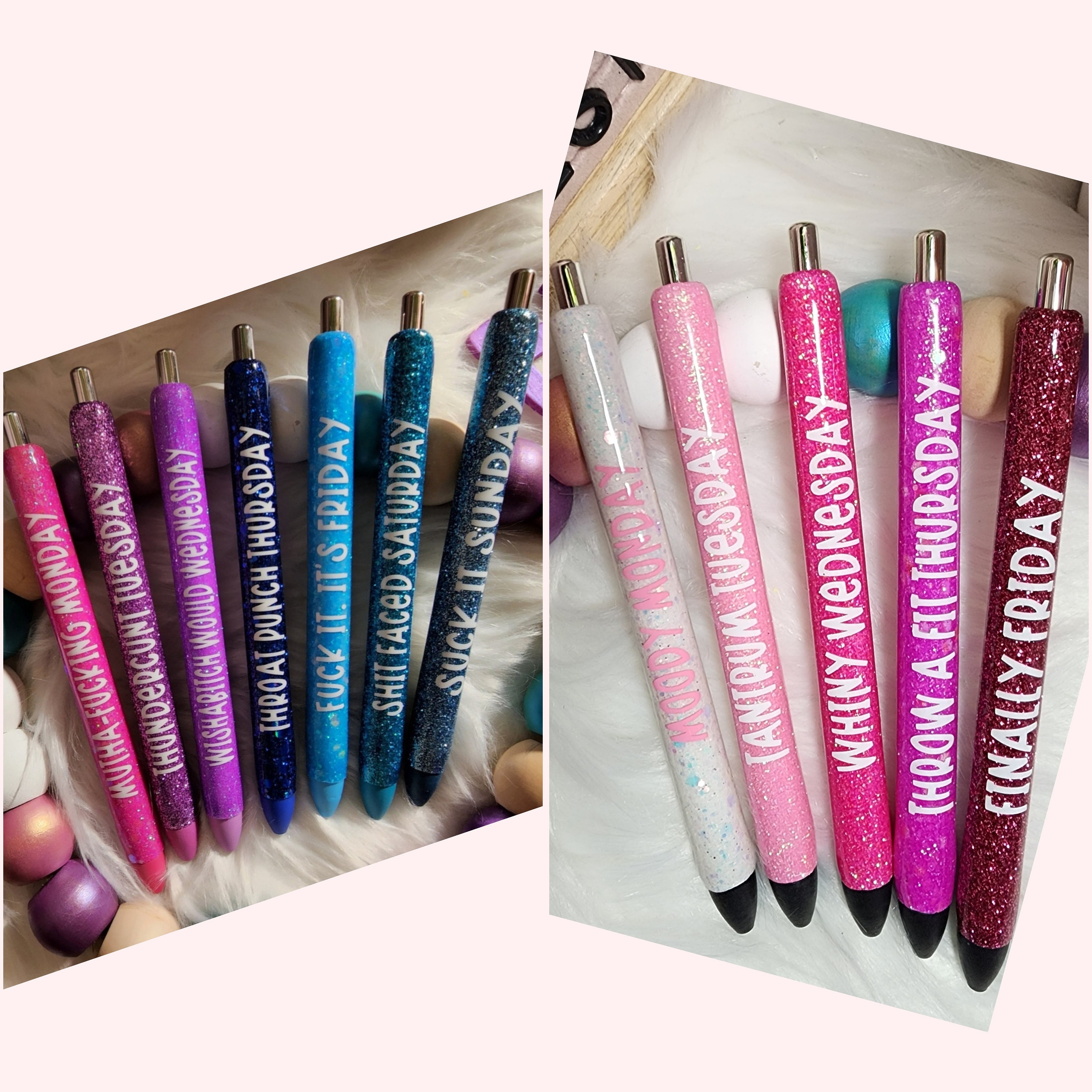 Colored Glitter Pen Set For Sarcastic Souls - Baheey