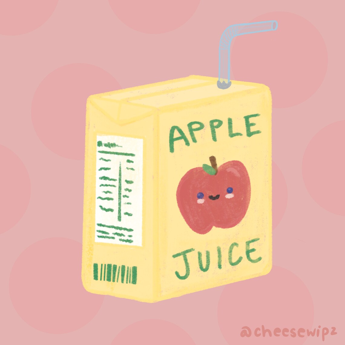Cute Apple Juice Sticker Etsy