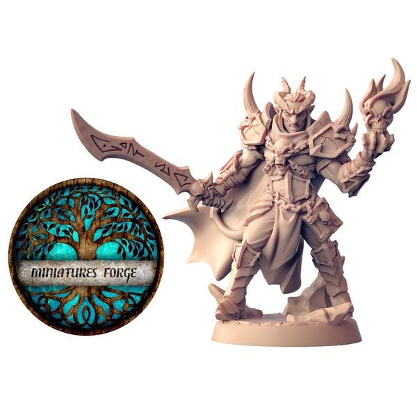 Ag Ildamos thiefling warlock Artisan Guild - | Dungeons and dragons mini | DnD miniatures | Dungeons and dragons D&D