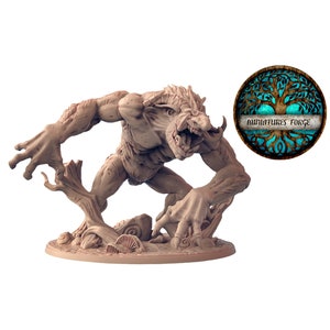 Giant svart troll miniature | Ag | Dungeons and dragons mini |
