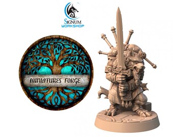 Saint Bryce, Bard of the moon miniature - | Dungeons and dragons mini |