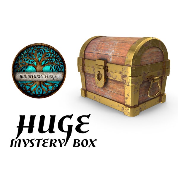 Enorme caja misteriosa en miniatura - | Mini dragones y mazmorras | mesa