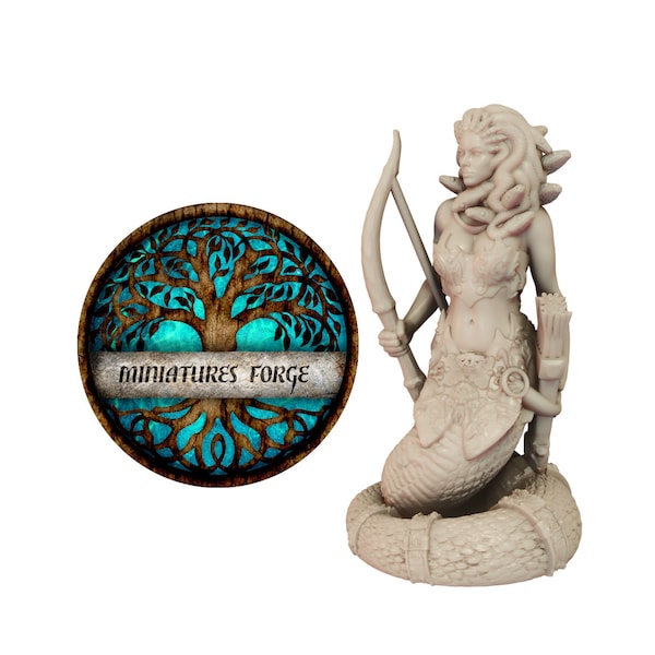 Rp Medusa archer miniature - | Dungeons and dragons mini |