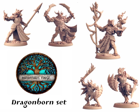 Conjunto de héroes Dragonborn: obtén una CAJA grabada de RPG de madera  GRATIS Miniaturas para rpg de mazmorras y dragones, y pintar sobremesa. -   España