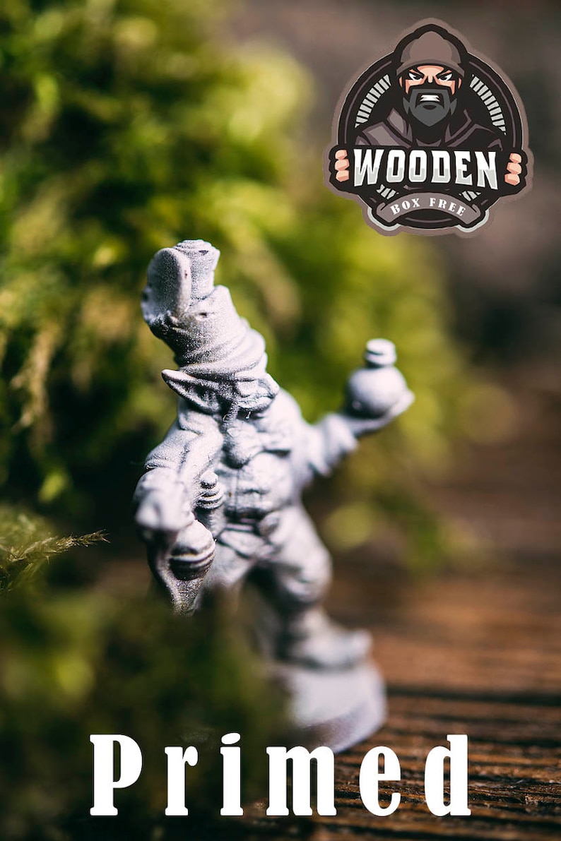 Dungeons and dragons D/&D tabletop miniatures DnD miniatures Old Male Wizard Get FREE Wooden RPG engraved BOX