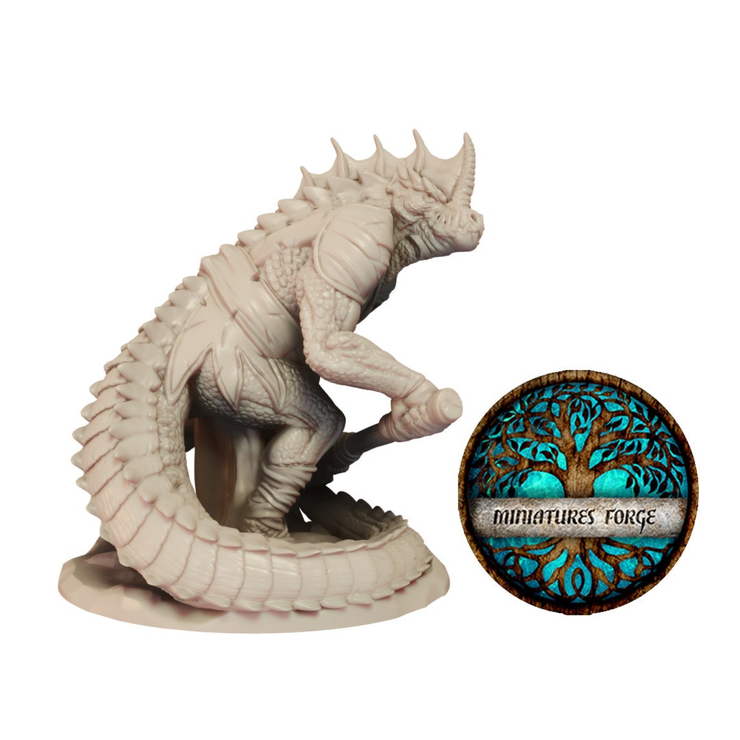 Rp Dark Scale Lizard 50mm Miniature Dungeons and Dragons Mini - Etsy