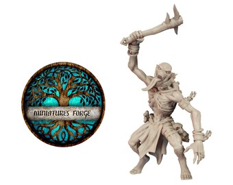 Ag Barrow Ghouls A2 ghoul miniature - Get FREE Wooden RPG engraved BOX! DnD miniatures | Dungeons and dragons D&D