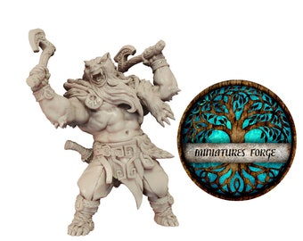 Ag Berserker miniature Skinchangers (Bear Forms) A1 | Dungeons and dragons mini |