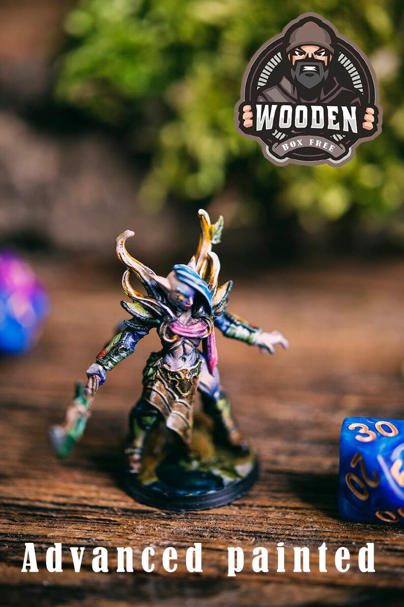 Dungeons and dragons D/&D tabletop miniatures DnD miniatures Old Male Wizard Get FREE Wooden RPG engraved BOX