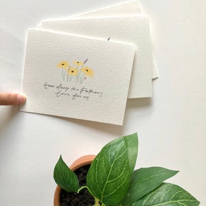 Qué profundo el amor del padre / aliento tarjeta de felicitación / papel de acuarela texturizada peso pesado, 5.5 "x4.25", con sobre