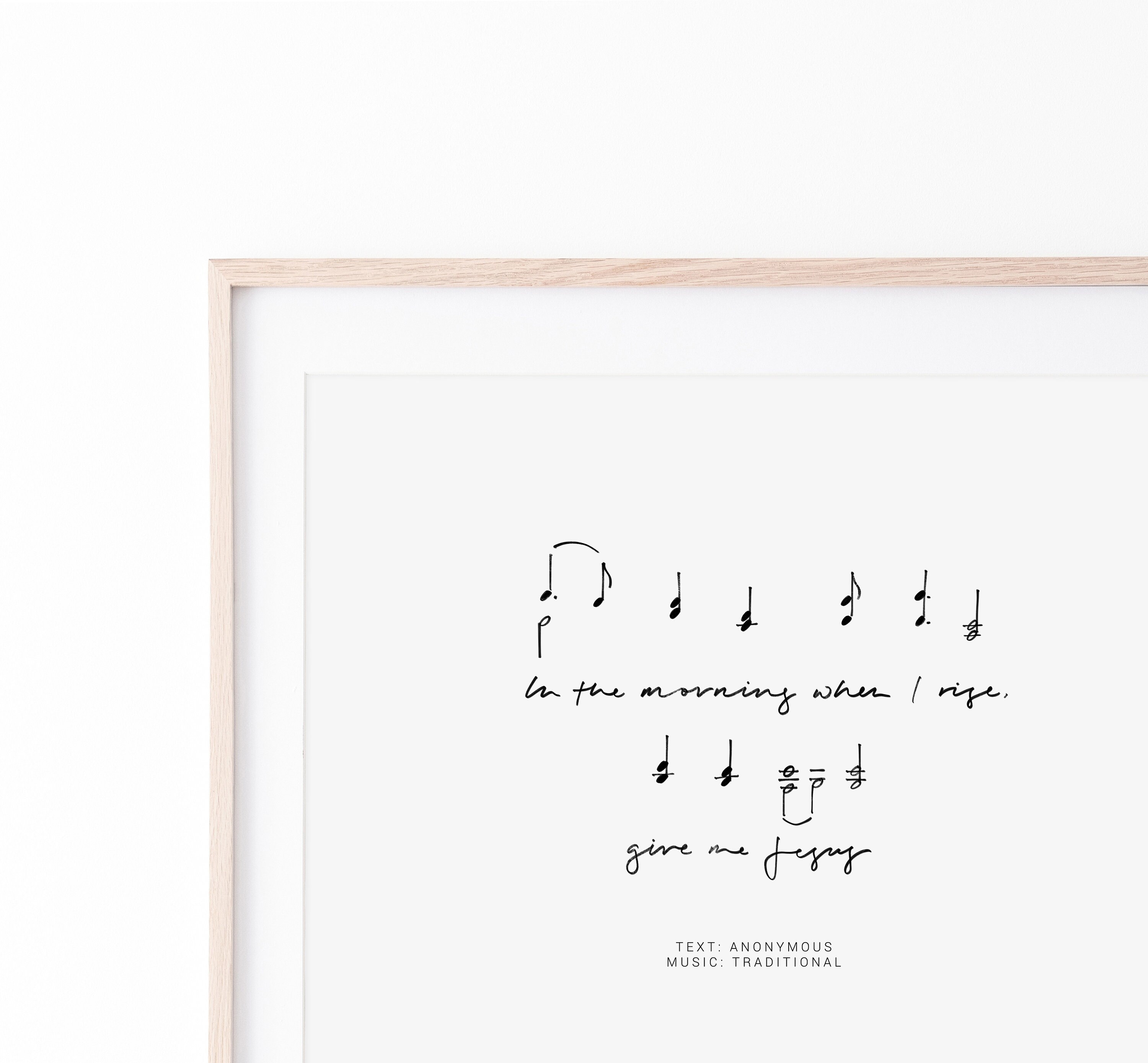 Give Me Jesus Music Note Art Print Hymn Lyric Art Print | Etsy
