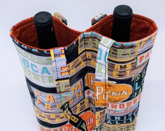 Wine Bottle Tote Bag; Bottle Wine Holder; Double Wine Bag; Single Wine Bag; Wine Tote; Handmade Wine Carrier