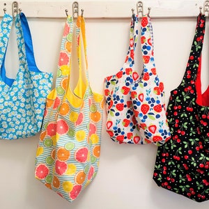 Reusable Shopping Bag; Washable Grocery Bag; Cotton Fabric Bag; Fabric Tote Bag