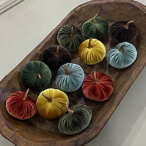 Mini Velvet Pumpkins, Fall Decor, Tier Tray Decor Ideas, 7.00 Each