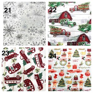Reusable Christmas Fabric Gift Bag in several different patterns, Drawstring Holiday Wrap Santa Sacks, Jumbo size 2.75 feet tall image 8