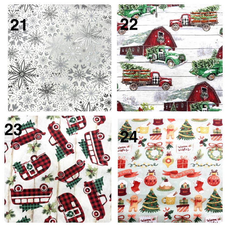 Reusable Christmas Fabric Gift Bag in several different patterns, Drawstring Holiday Wrap Santa Sacks, Jumbo size 2.75 feet tall image 8