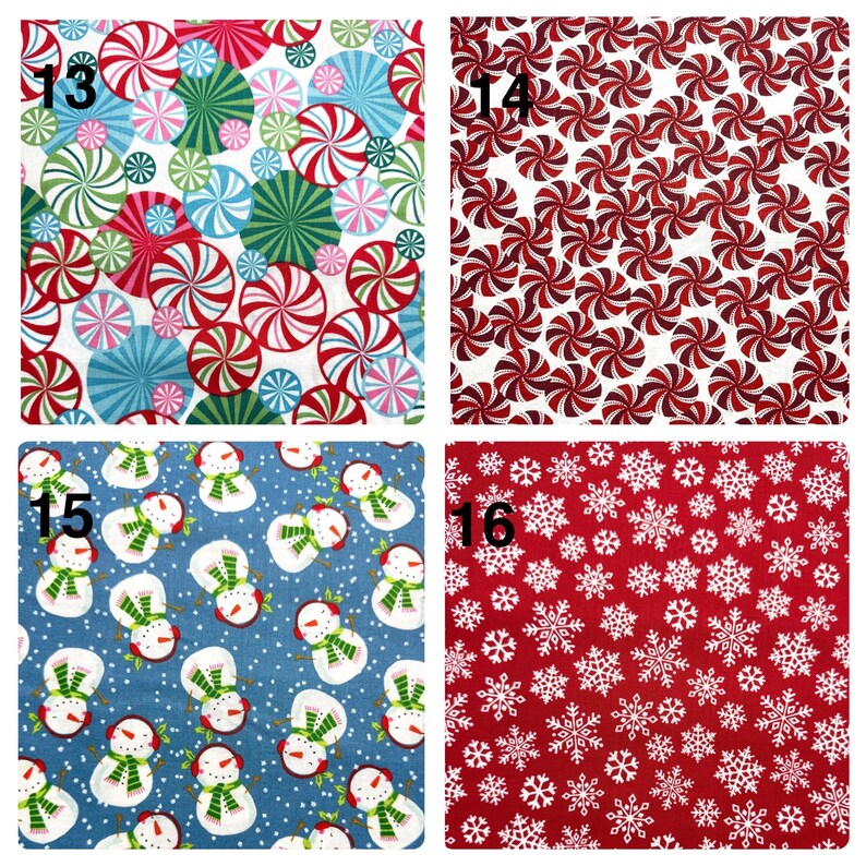 Reusable Christmas Fabric Gift Bag in several different patterns, Drawstring Holiday Wrap Santa Sacks, Jumbo size 2.75 feet tall image 6